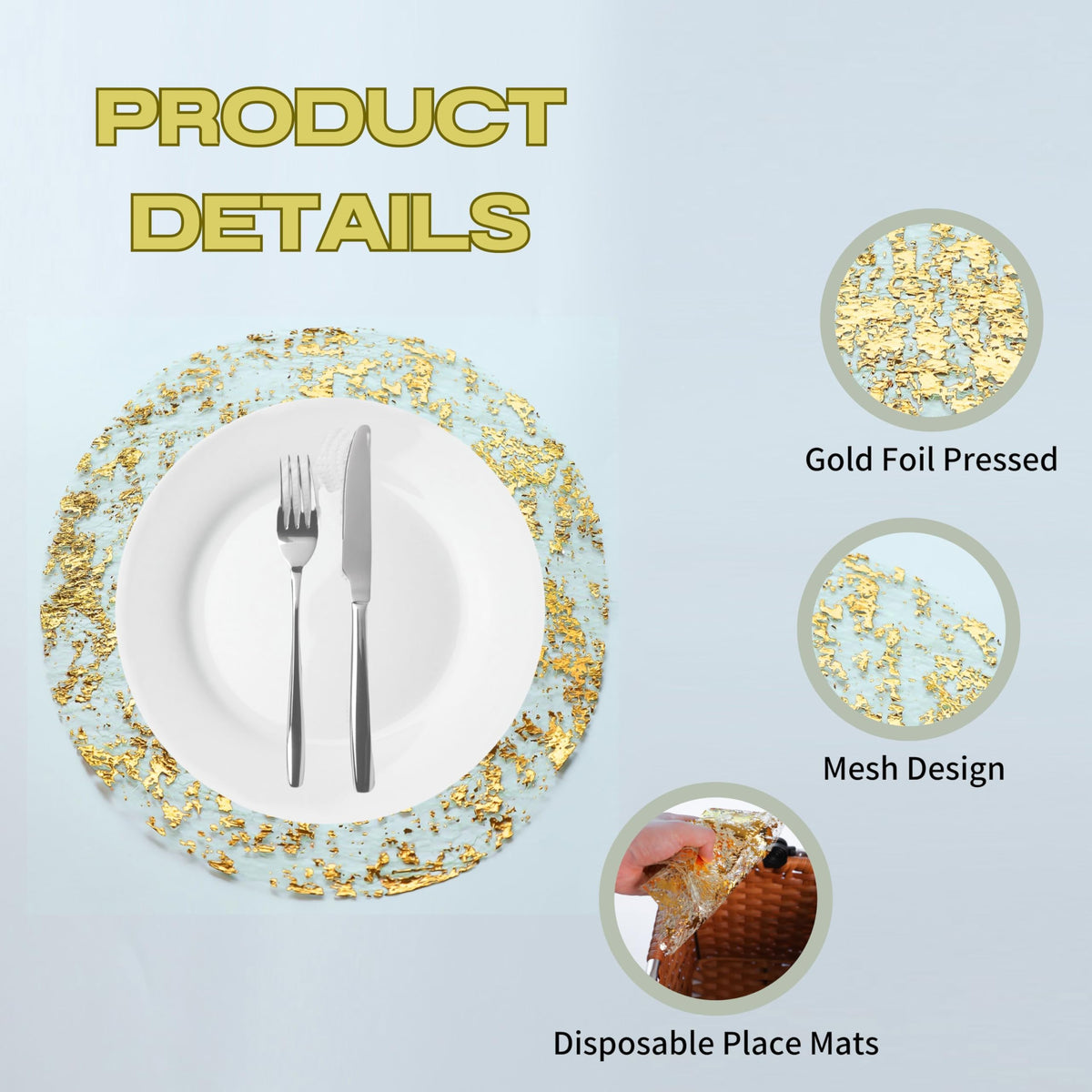 Snowkingdom holiday dining decor gold mats elevate home celebrations