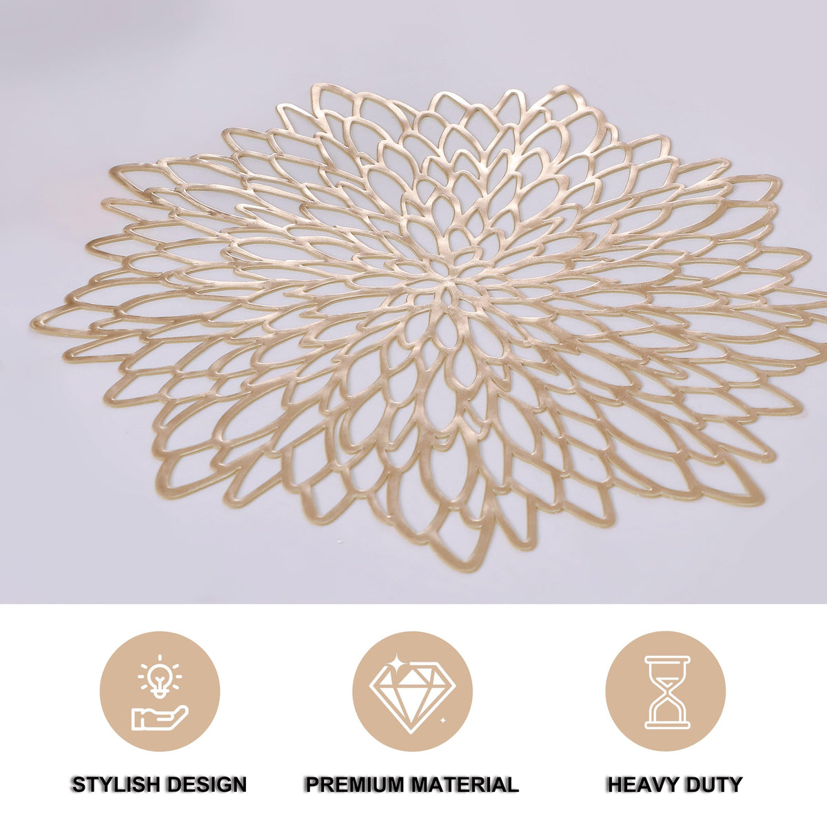 Snowkingdom hollow-out design placemats add modern style and practicality