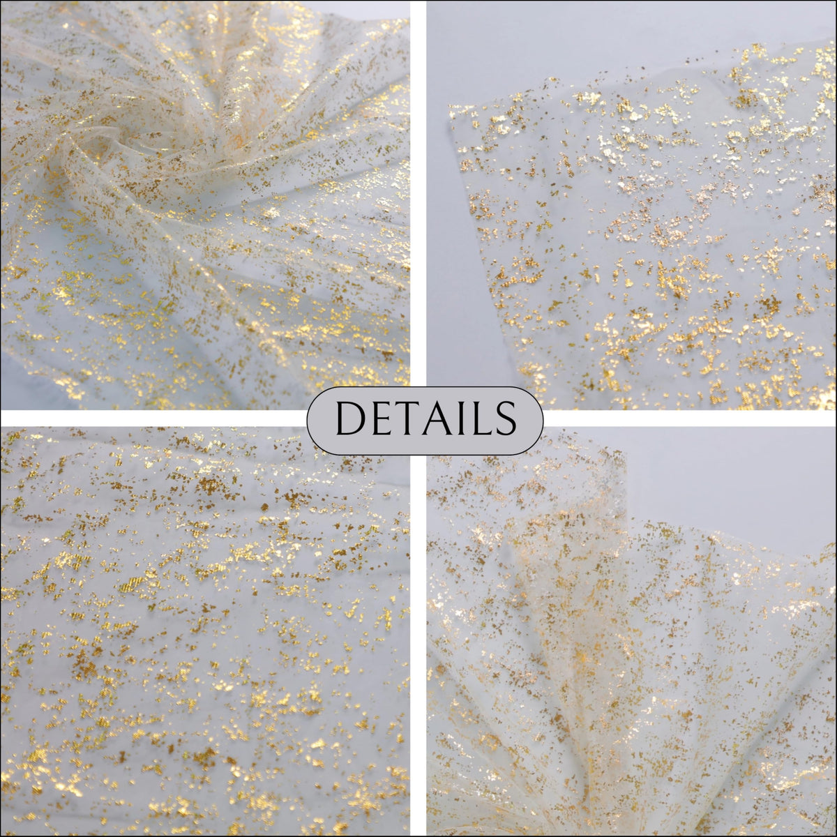 Snowkingdom sequin gold foil runner highlights tablescape and backdrop.