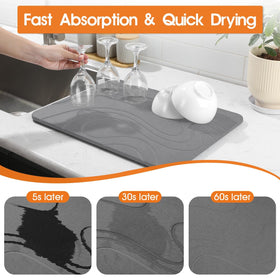 Snuggery diatomaceous earth mat delivers quick water absorption and fast drying