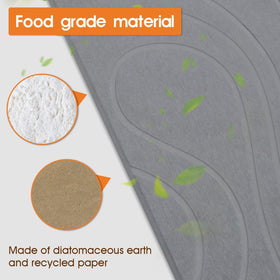 Snuggery drying mat shows a large surface for plates and bowls.