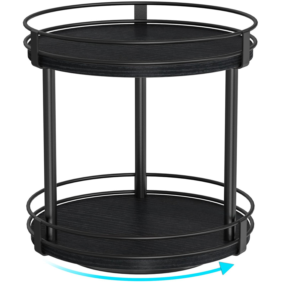 Snughome Lazy Susan spice rack rotation makes spices easy to reach.