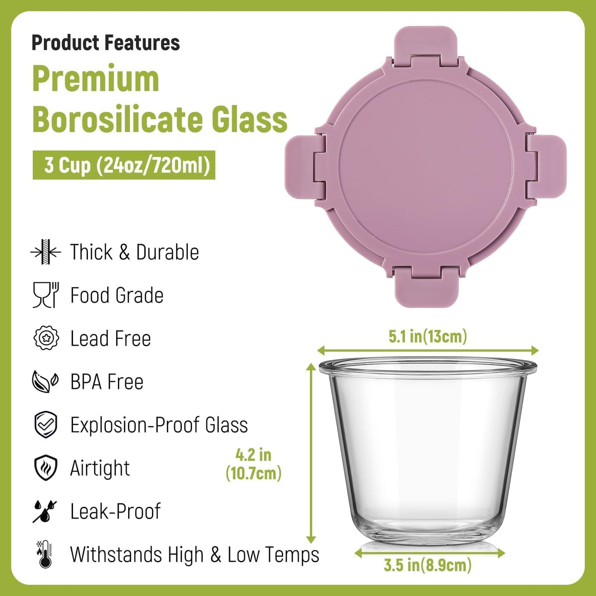 Snuvid airtight silicone gasket provides leakproof sealing for sauces and yogurt.