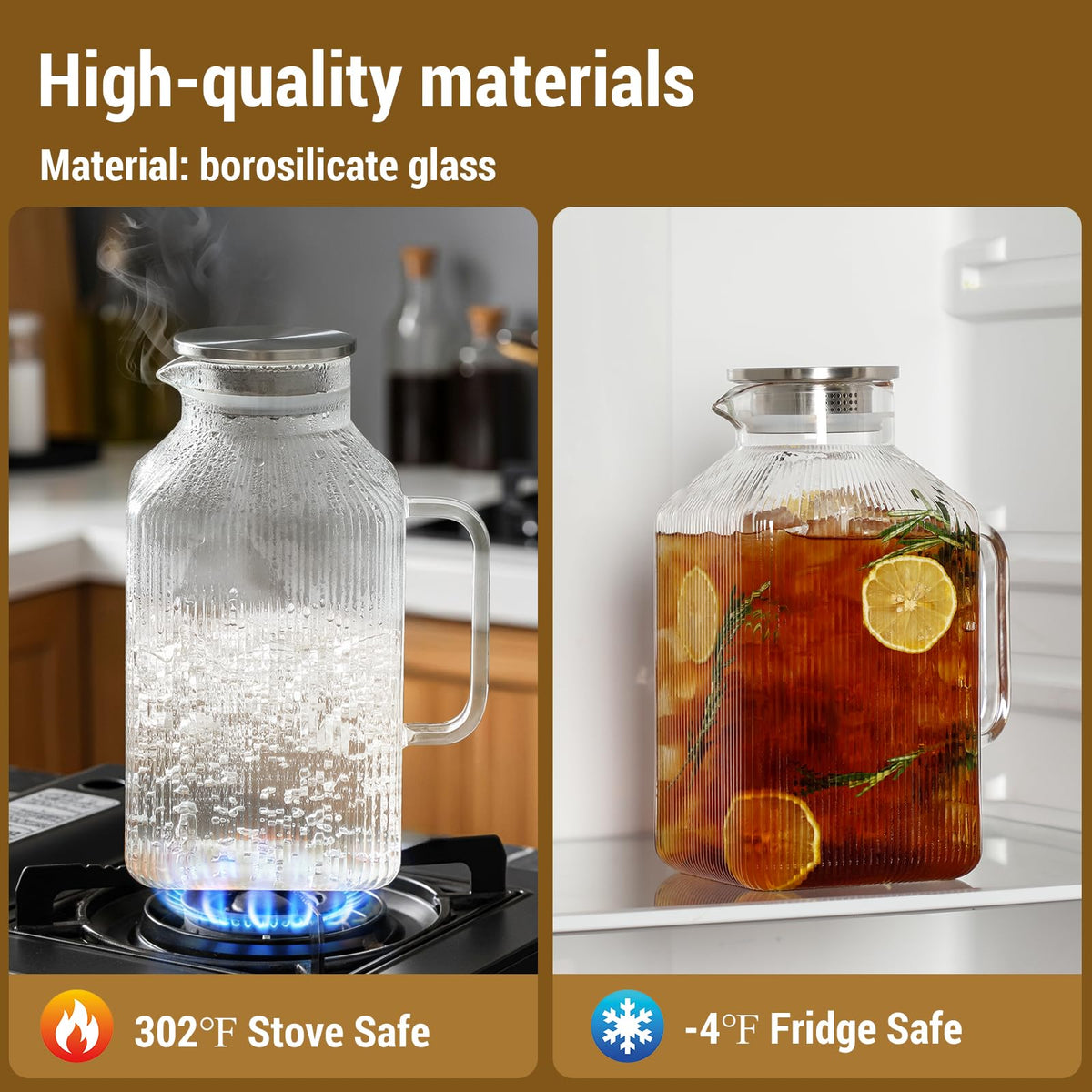 Snuvid dishwasher-safe borosilicate glass simplifies cleanup after entertaining.