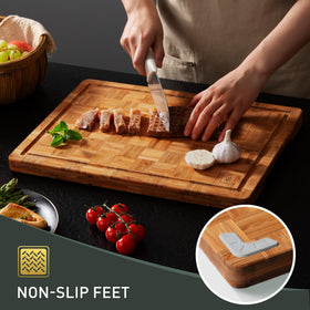 Socisen bamboo board shows 5-layer construction for lasting durability.