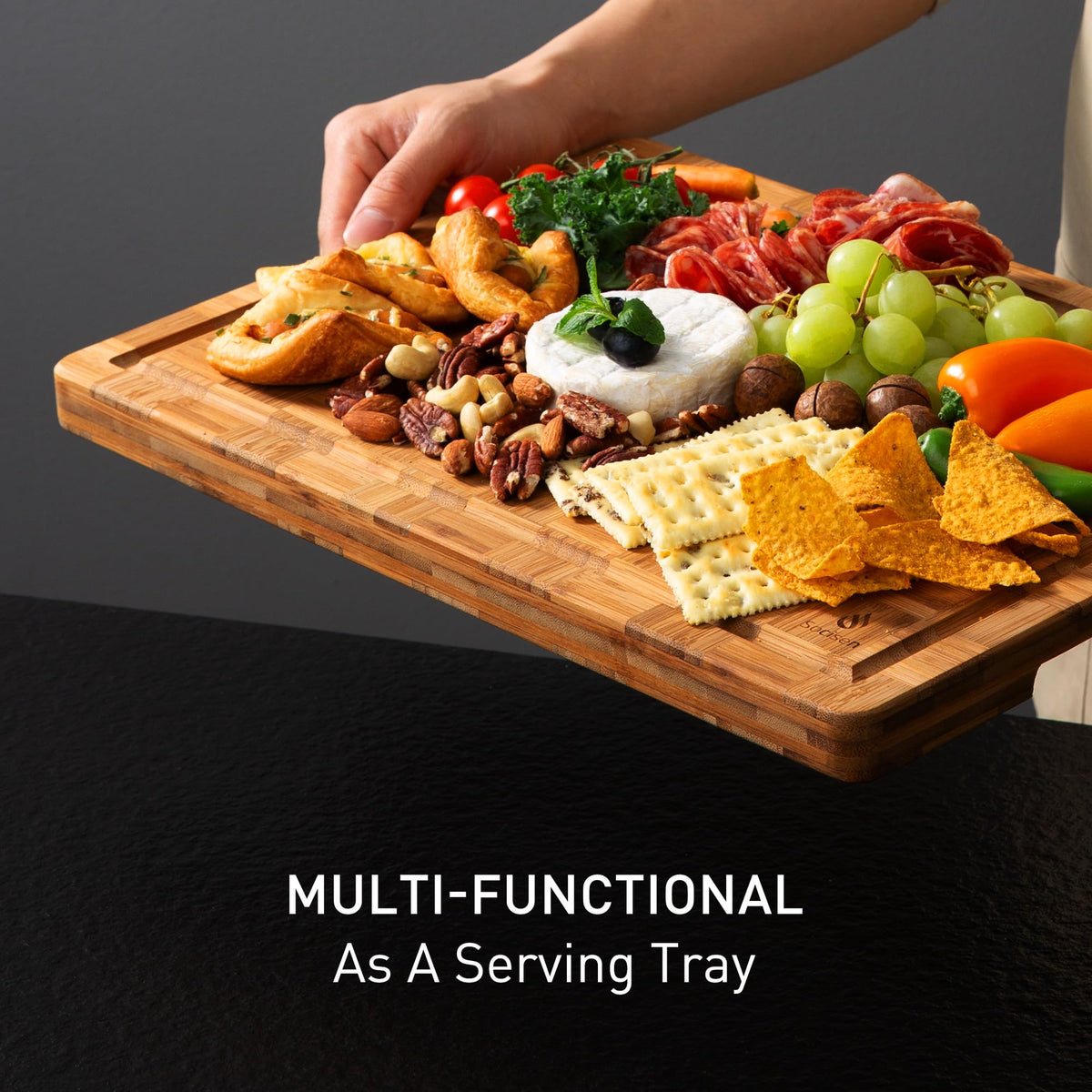 Socisen board with hand-sanded rounded edges for comfortable grip