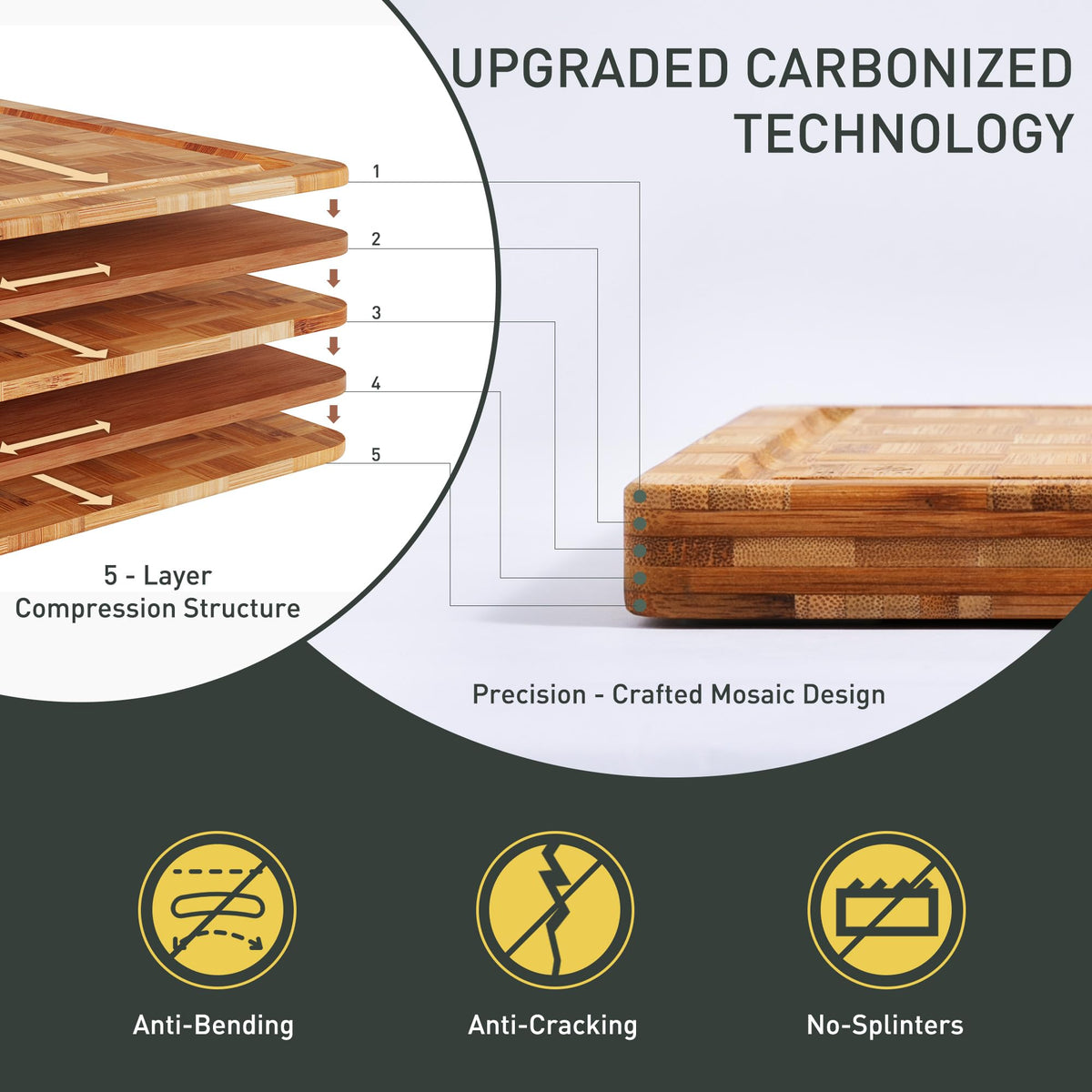 Socisen board is perfectly sized for slicing, dicing, and serving