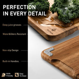 Socisen non-slip base keeps the board steady during slicing.