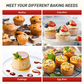 Socisen multi-functional baking pan suitable for muffins and molds.