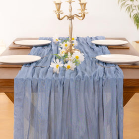 Socomi dusty blue runner suits party and event decor with versatile charm.