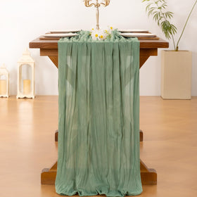 Socomi sage green runner with reinforced edges for durability
