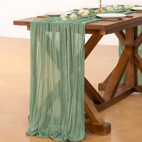 Socomi sage green runner suitable for outdoor event decor and ambiance.