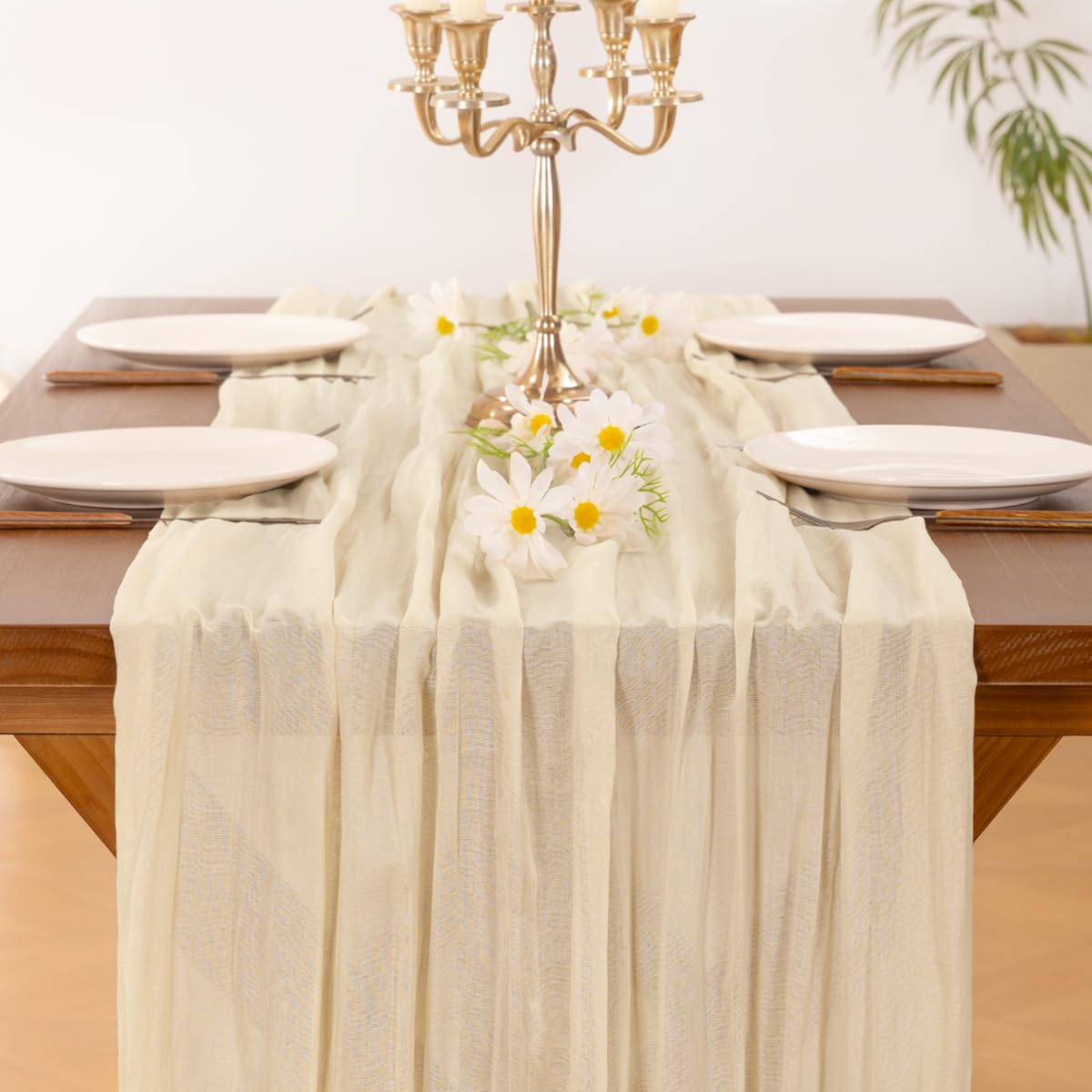 Socomi wide 35 W x 120 L table runner ideal for formal or informal settings.