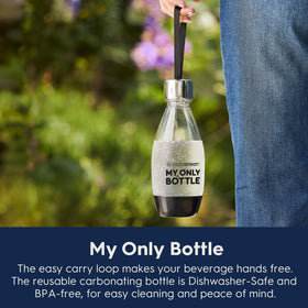 SodaStream ART 16 oz on-the-go bottle with carrying strap