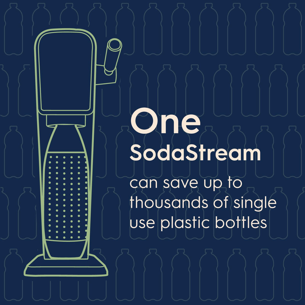 SodaStream ART bubbles rising into a glass for refreshing drinks