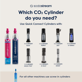 Gaia with CO2 cylinder capacity of 60 liters for extended use.