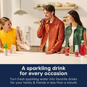 SodaStream Bubly flavor drops included for flavored seltzer options