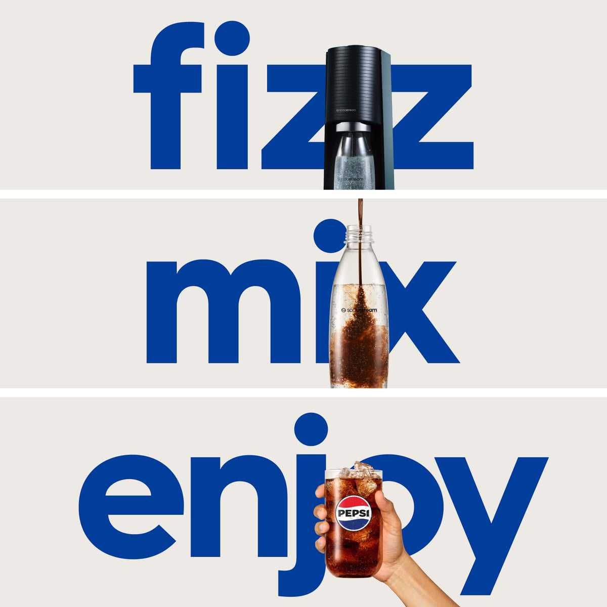 Sodastream Terra quick connect CO2 cylinder attached for effortless fizz
