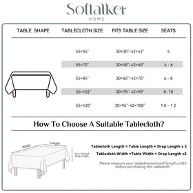 Softalker durable machine-washable tablecloth designed for everyday use