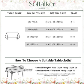 Softalker easy-care tablecloth is machine washable after events.