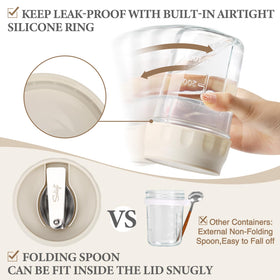 SOLIGT divided compartment keeps fruits and nuts separate for fresher toppings