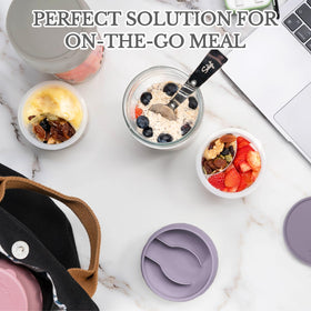 SOLIGT four-pack meal prep jars for batch cooking.