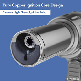 Sondiko torch demonstrating soft and hard flame modes.