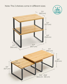 Songmics compact shelves organizing spices and small items