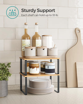 Songmics dining room use elevates centerpieces with stable shelves.