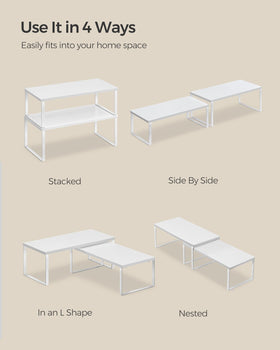 Songmics two-small-two-large design fits compact and spacious spaces.