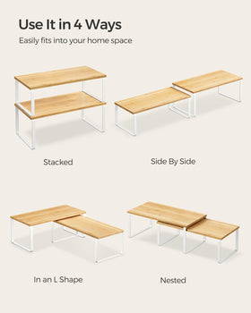 Songmics versatile organizer for kitchen, dining, and bathroom.