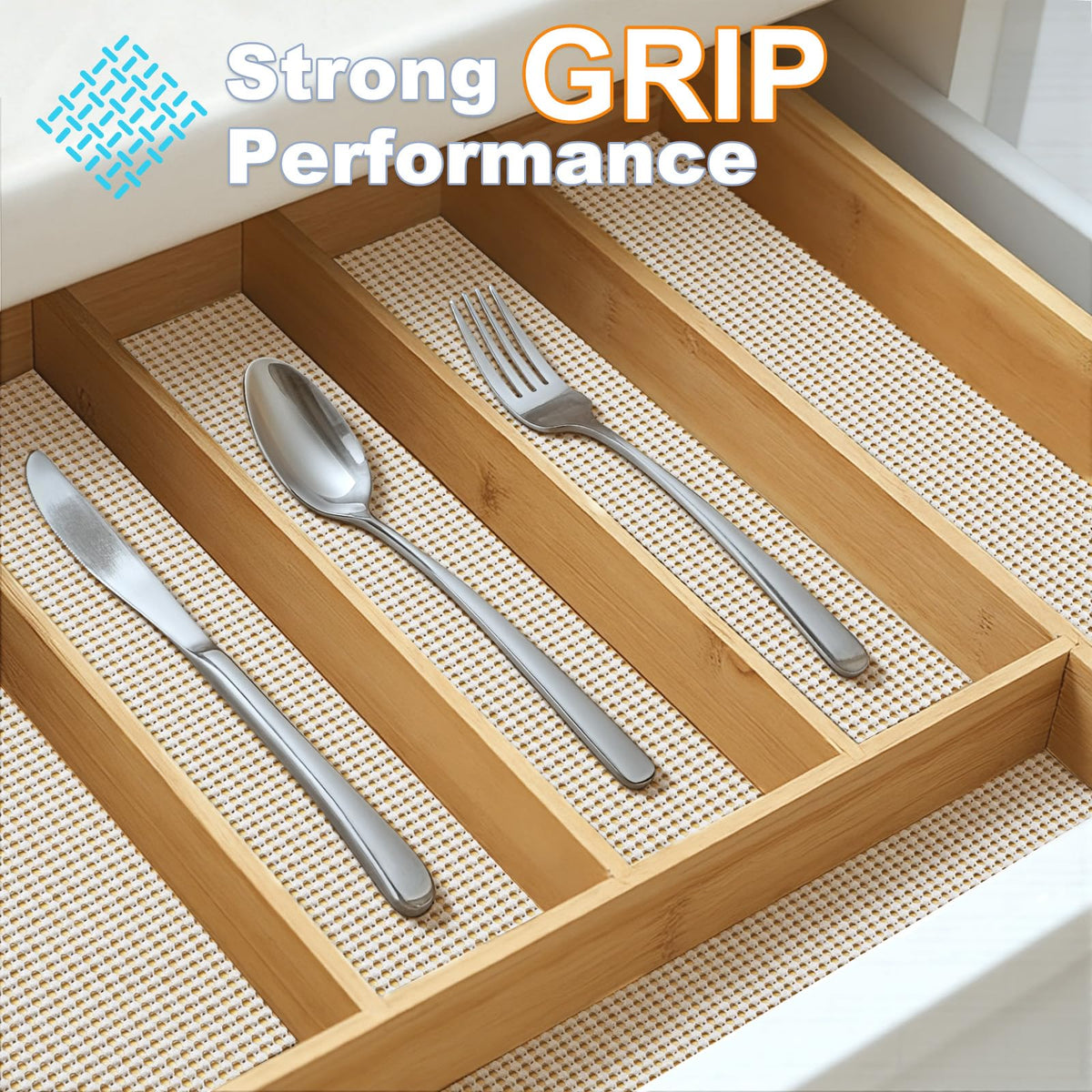 Songrey thick durable liner guards surfaces from scratches in kitchens and bathrooms.