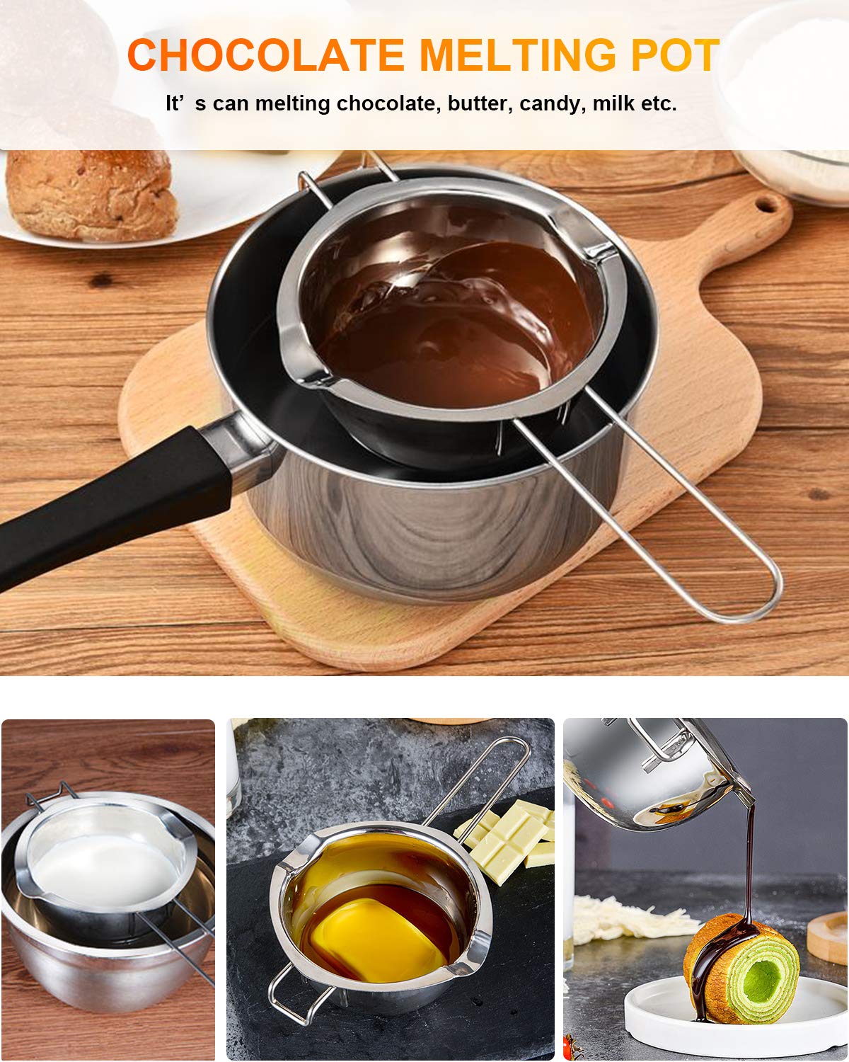Songziming double pour spouts allow safe, controlled pouring on both sides.