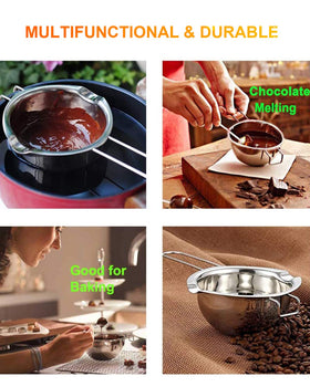 Songziming versatile double boiler for chocolate, candy, and candle-making tasks.