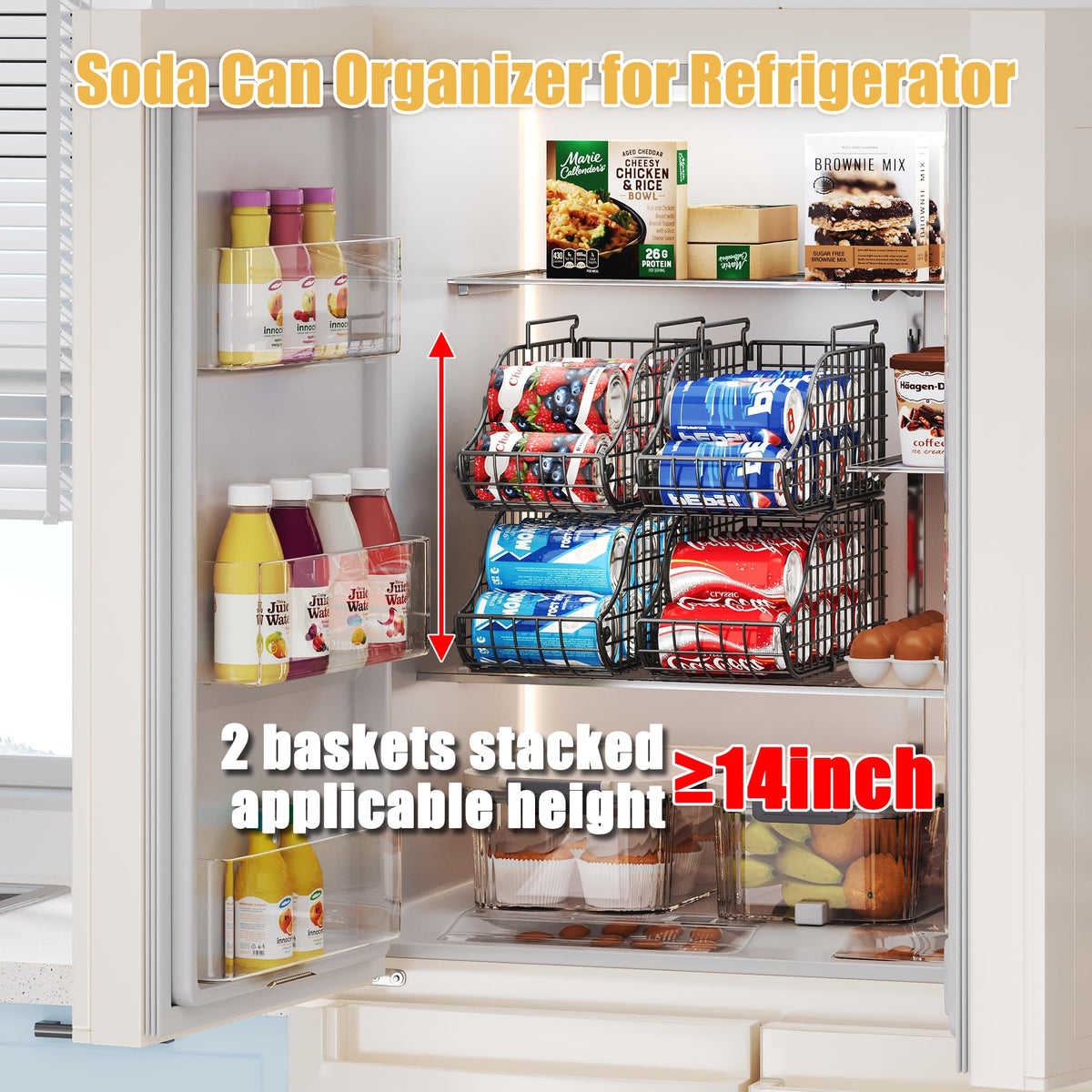 Sonyabecca adjustable modular design adapts to fridge or counter