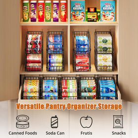 Sonyabecca heavy-duty wire rack provides durable support for stacked cans