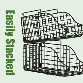 Sonyabecca metal wire baskets with handles for easy grip