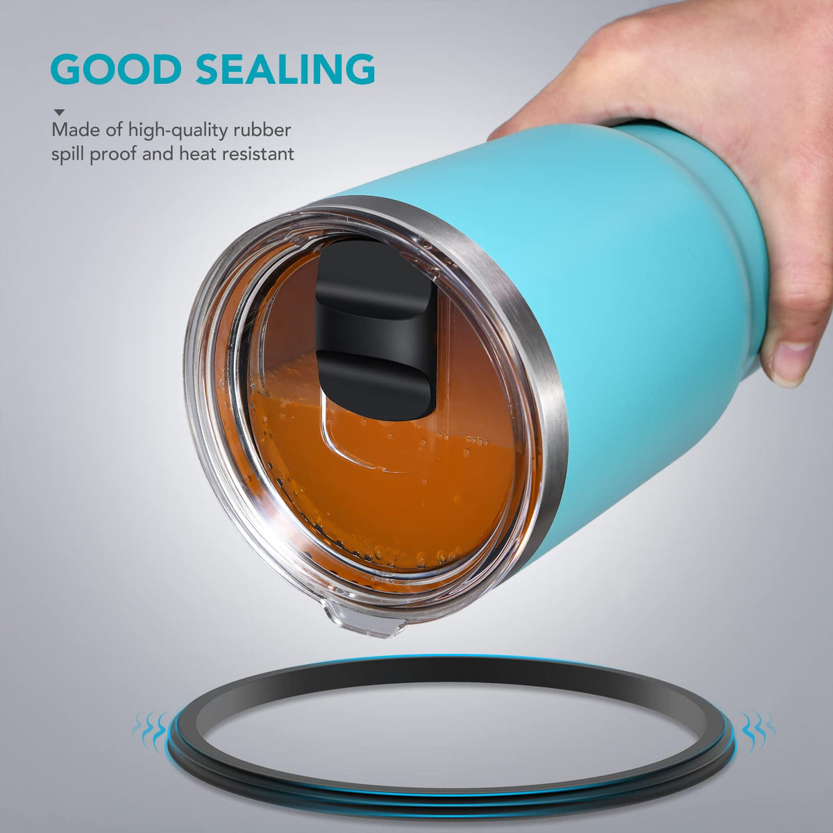 Soonsure 3-pack travel spill-proof lid set for multiple cups.