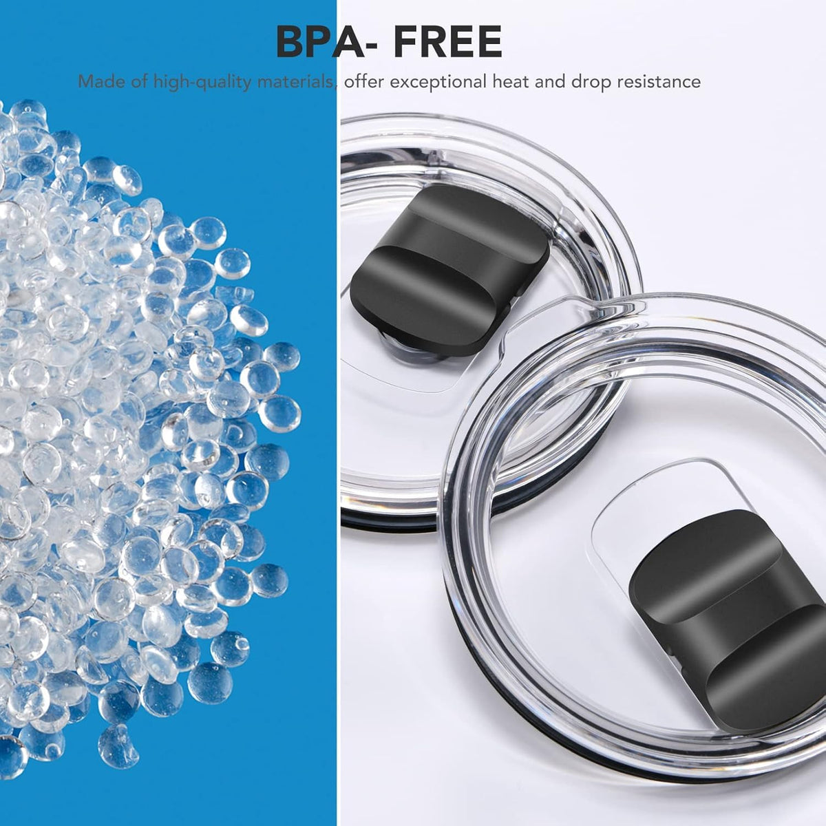 Soonsure BPA-free crystal-clear lid ensures safe visibility and clean sipping.