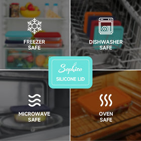 SOPHICO freezer-safe lid maintains seal during cold storage