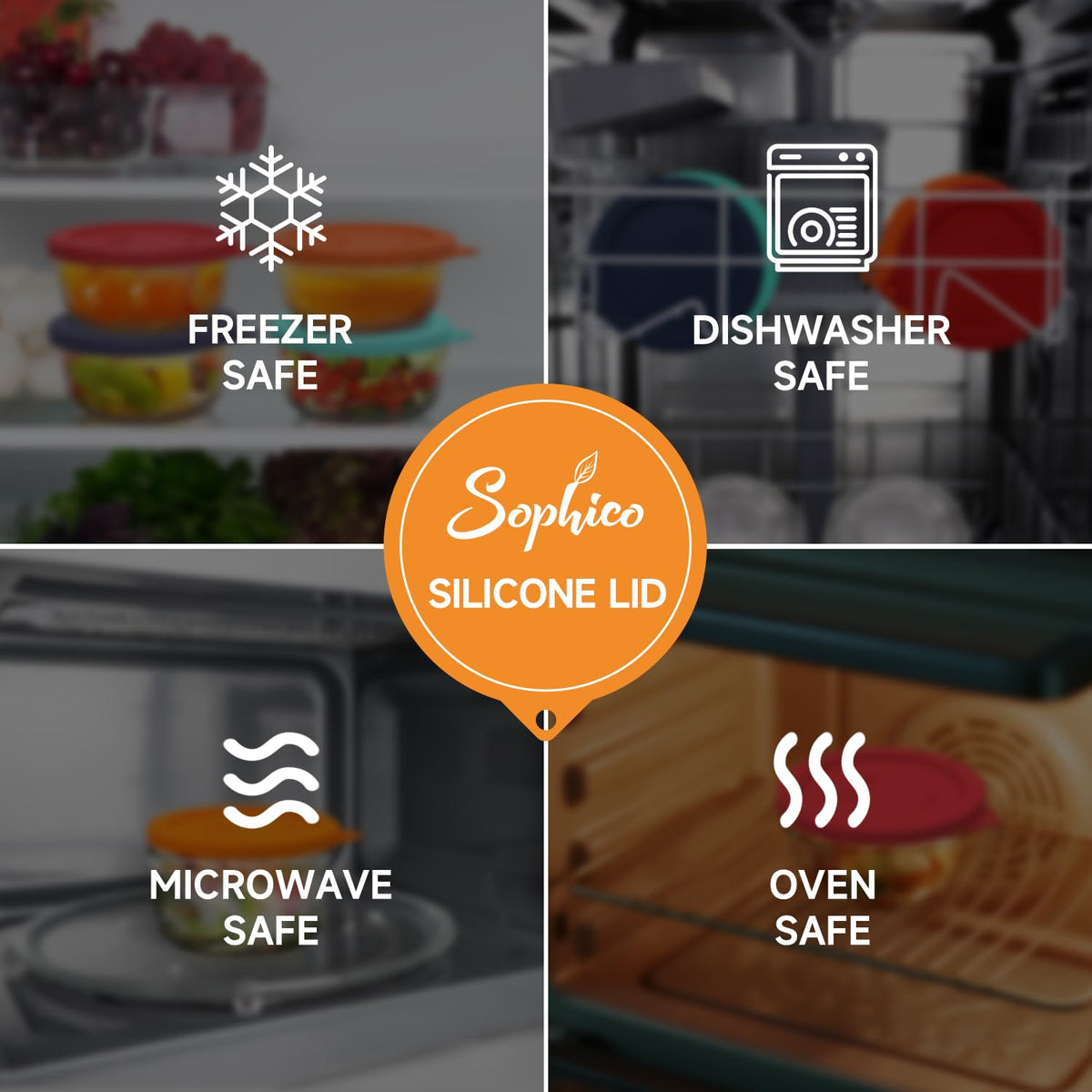 SOPHICO hanging hole design lid makes drying and storage easy