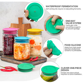 SOPHICO kimchi jar fermentation cap ready to seal and vent any vegetables