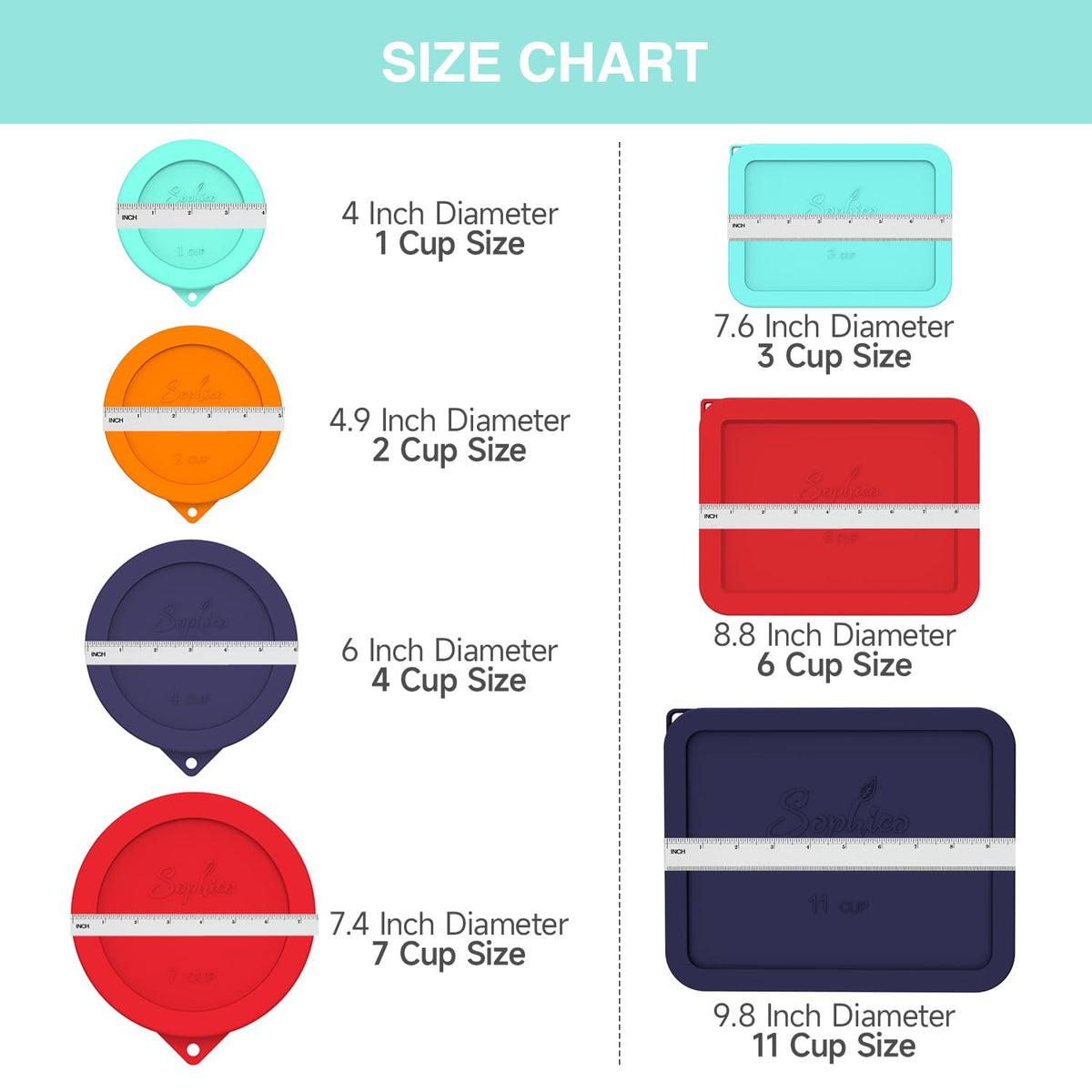 SOPHICO hanging-hole lid helps organize lids and air-dry after washing.
