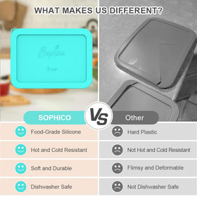 SOPHICO silicone lid BPA-free and odorless for worry-free storage