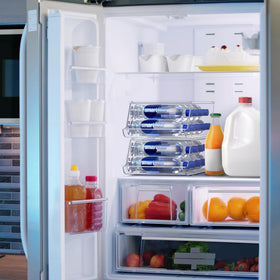 Crystal-clear BPA-free plastic Sorbus storage for safe, long-lasting bottle organization