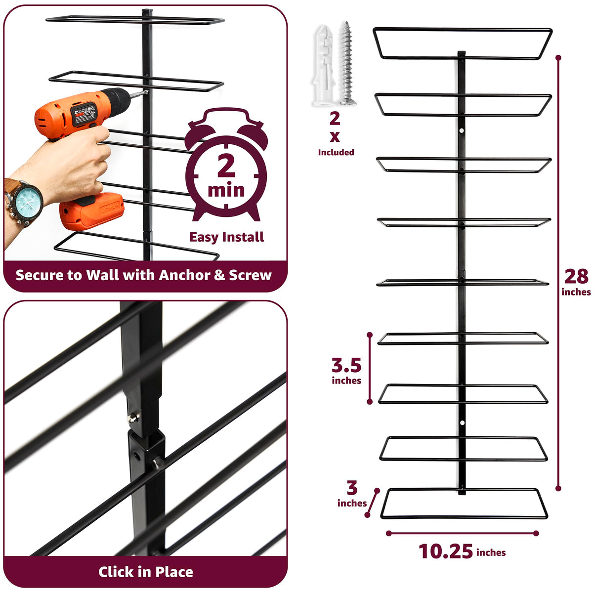 Sorbus modern wine rack for a home bar setup