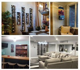 Sorbus wall mount wine rack nine bottles adds dining room decor.