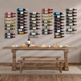 Sorbus wall mount wine rack nine-bottles kitchen installation demonstrates quick setup.