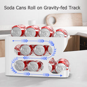 Sotfamily FIFO can organizer inside a refrigerator shows efficient capacity.