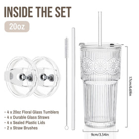 SoulTimes sealed-lid glass tumbler protects beverages during travel.